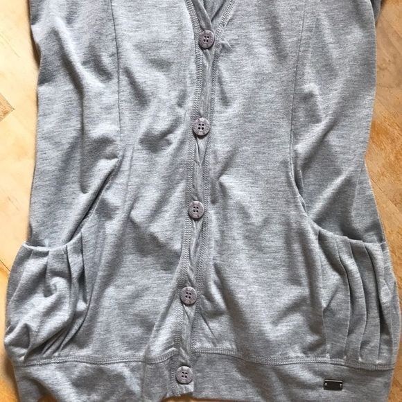 BUFFALO Gray Button Down Long Vest - Picture 6 of 9